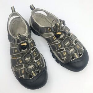 KEEN Newport H2 Gray Yellow Closed Toe Outdoor Performance Waterproof Sandals